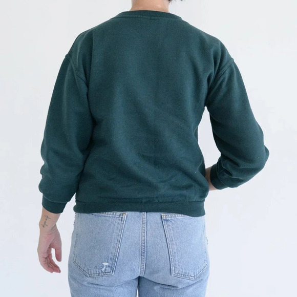 Vintage Northern  Getaway Green Fall Apple Crewneck Sweater M - Picture 3 of 10